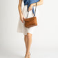 APRIL Leather Shoulder Bag - Cognac
