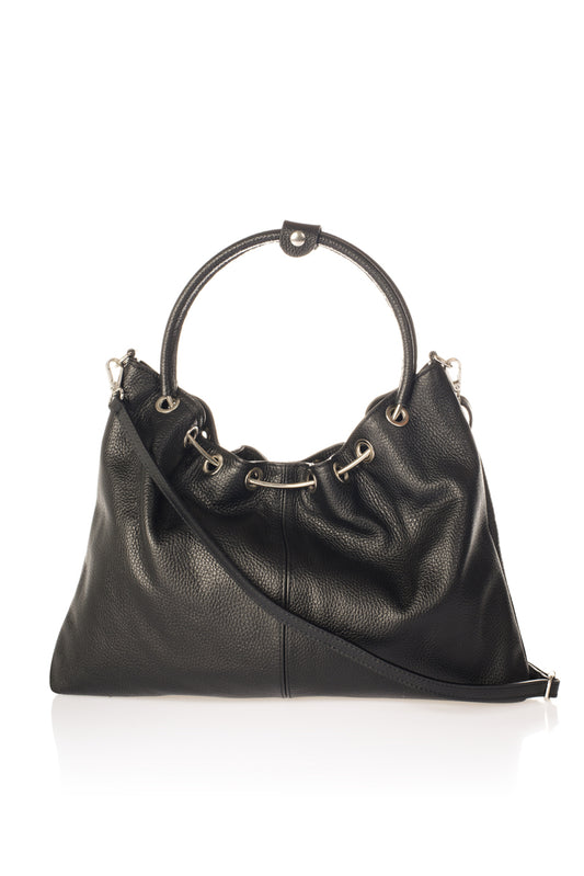 Leather Backpack 1018 - Black