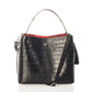 SCARLET Leather Top Handle Bag - Black