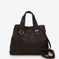 PIPER Leather Top Handle Bag - Testa di Moro