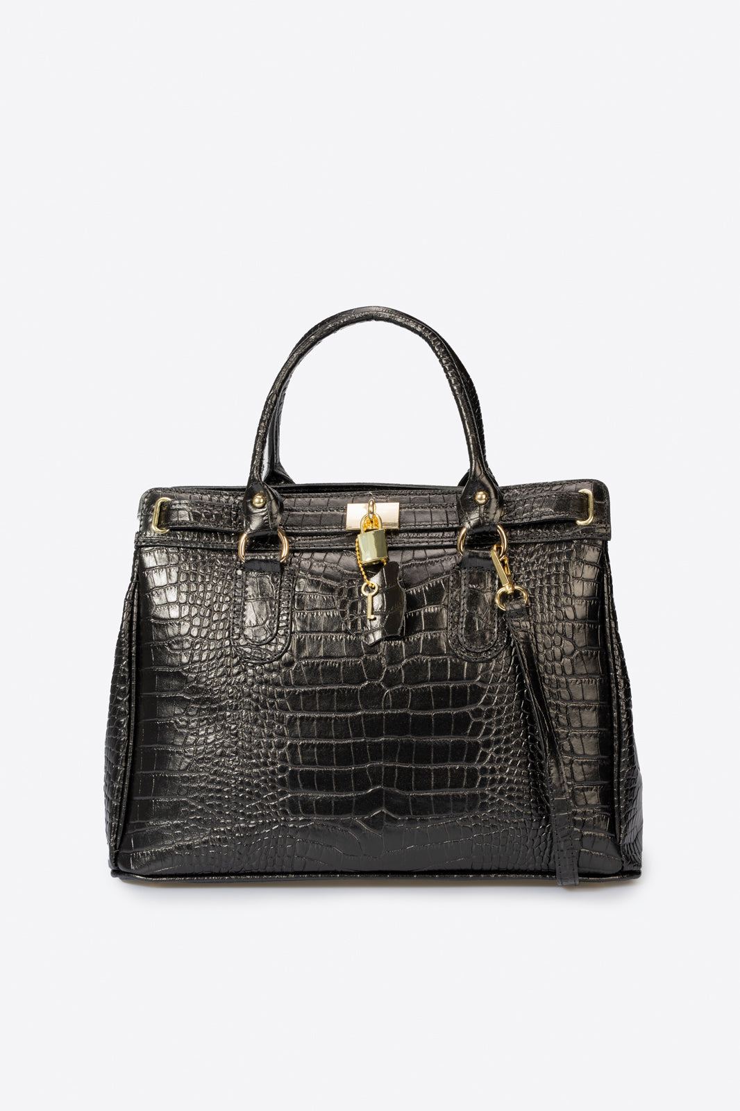 SAGE Leather Top Handle Bag - Black
