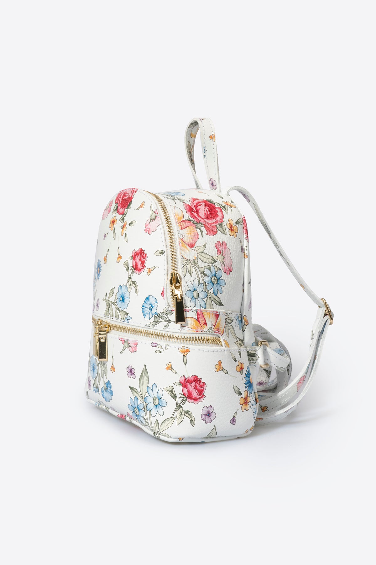 Leather Crossbody Bag 7201 - Bianco