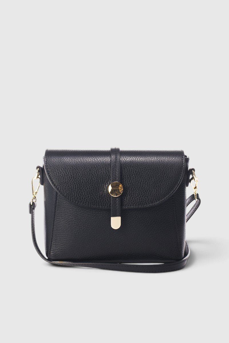 ADORE Leather Crossbody Bag - Black