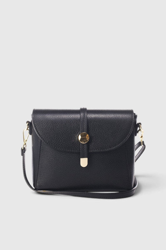 ADORE Leather Crossbody Bag - Black