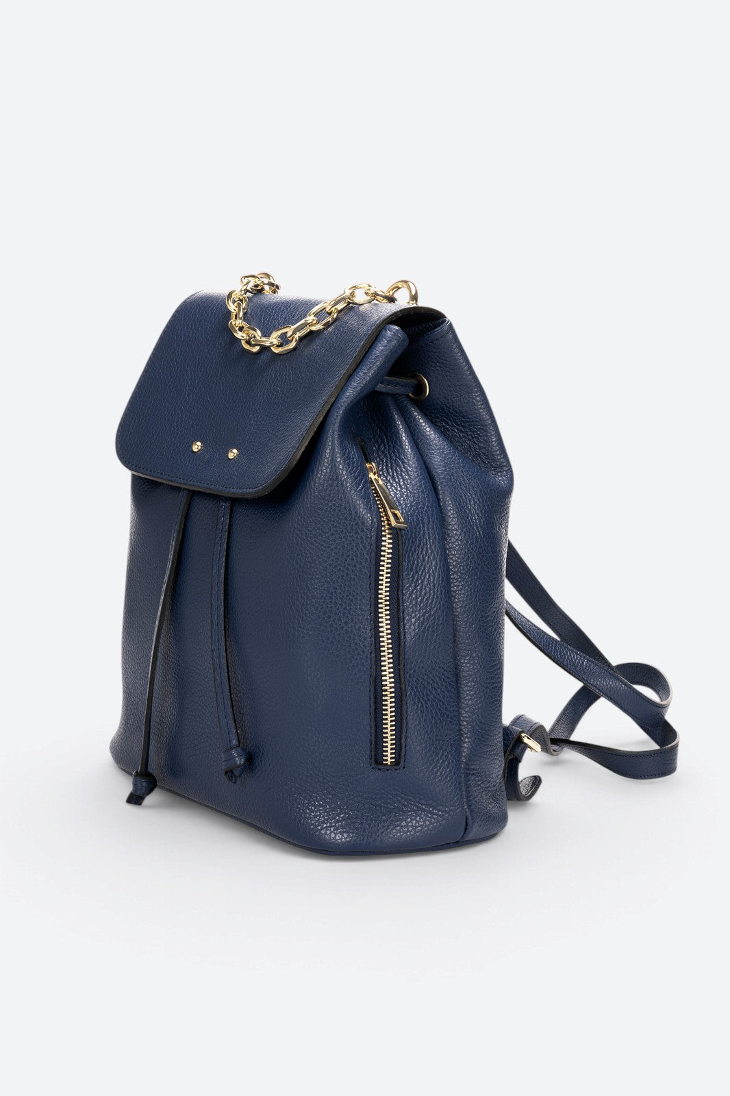 CORA Leather Backpack - Blue Jeans