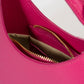 NEVIA Leather Shoulder Bag - Fuxia