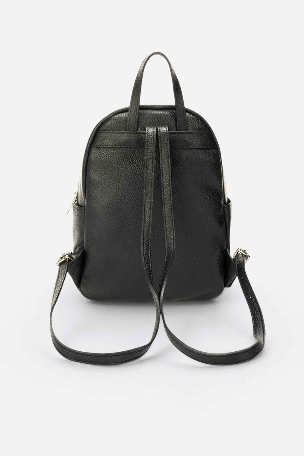 MALIKA Leather Backpack - Black