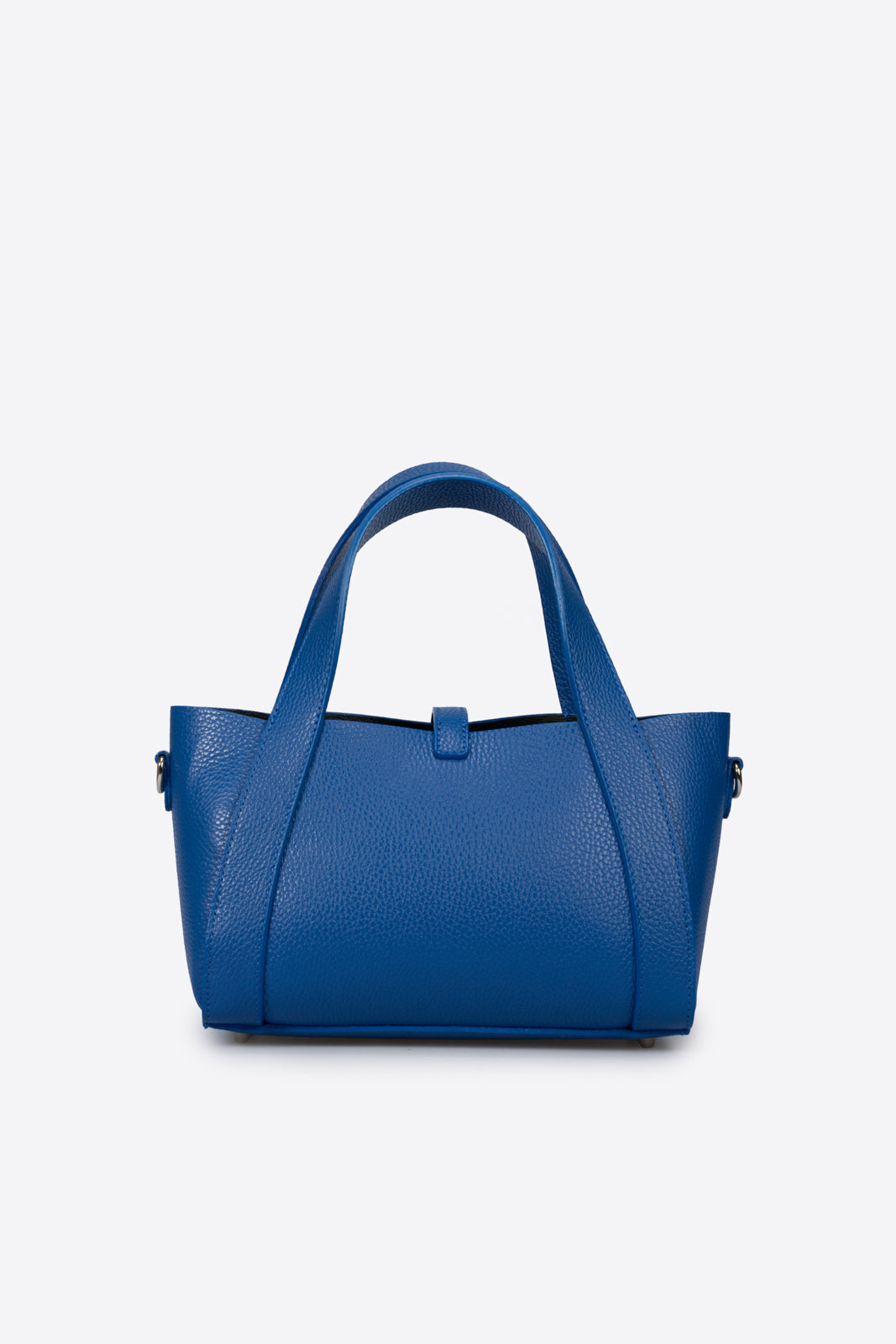 GAIA Leather Top Handle Bag - Blue