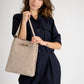 TERRY Leather Shoulder Bag - Taupe