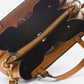 ORIETTA Leather Top Handle Bag - Cognac