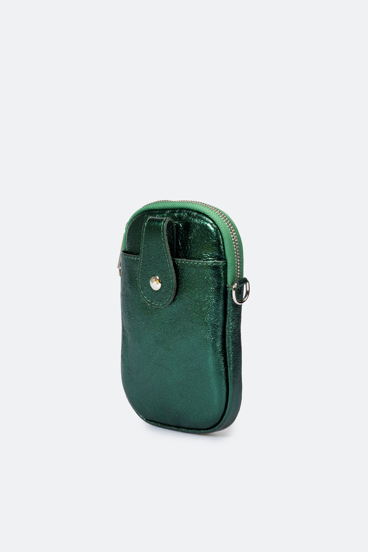 Leather Crossbody Bag 6951 - Verde