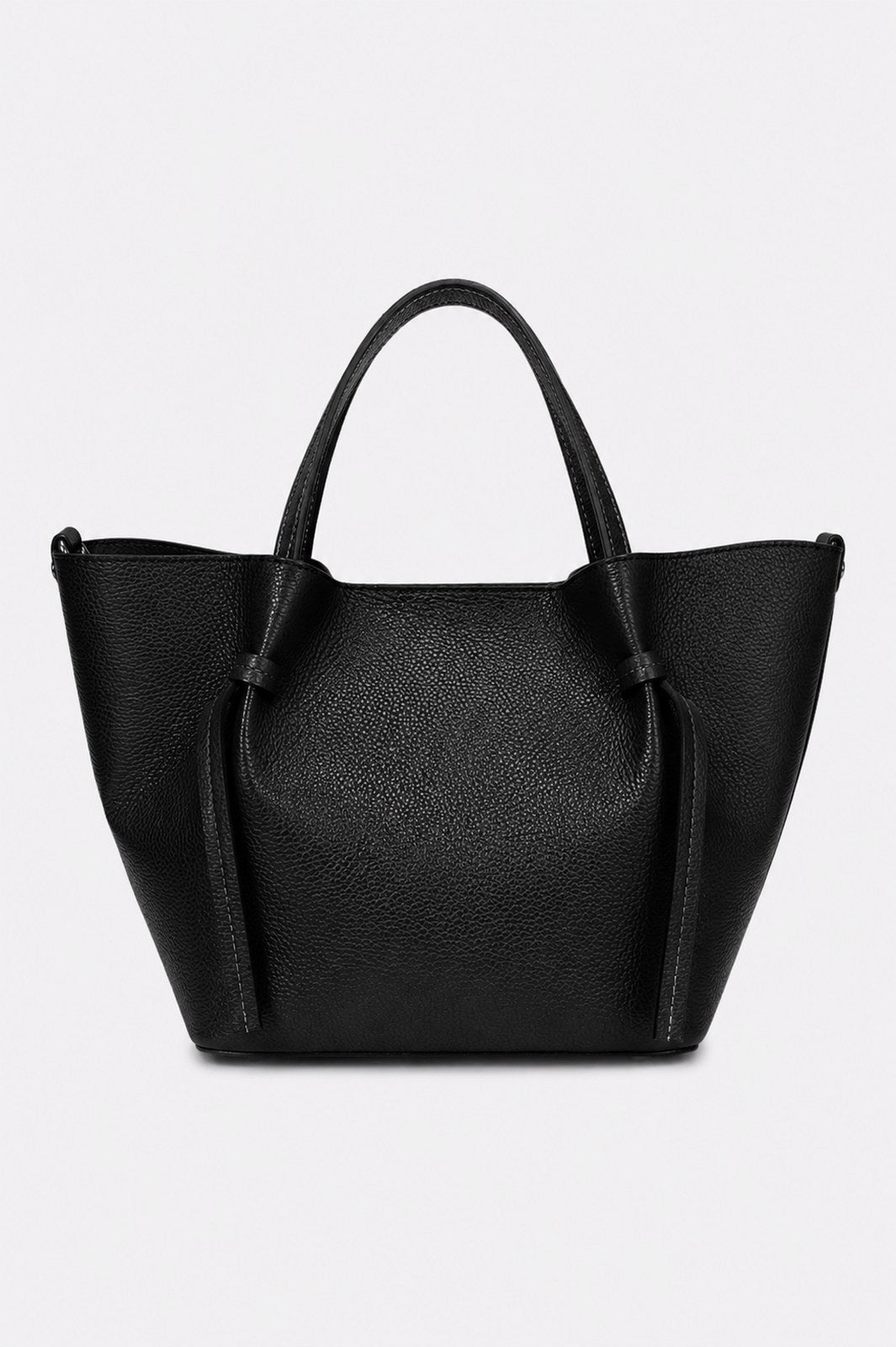GIADA Leather Top Handle Bag - Black