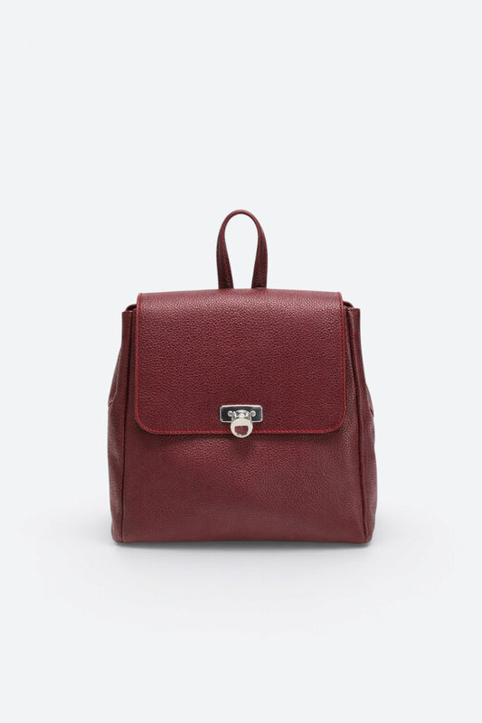 LYRA Leather Backpack - Bordo