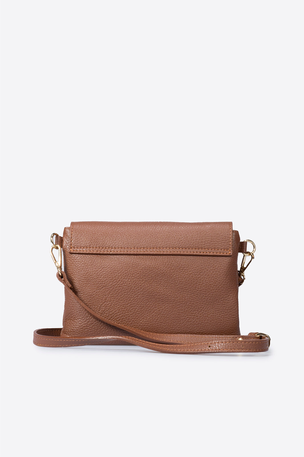 NORAH Leather Crossbody Bag - Brown