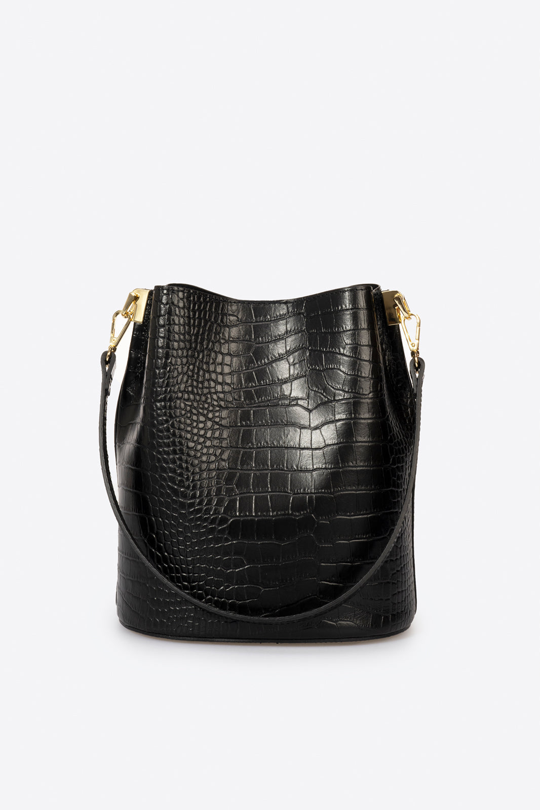CAPRICE Leather Shoulder Bag - Black
