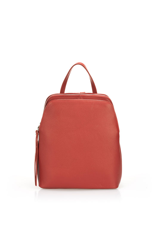 Leather Backpack 1162 - Red