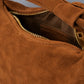 ISABELLE Leather Top Handle Bag - Cognac