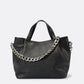 DIARA Leather Top Handle Bag - Black