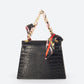 AYLA Leather Top Handle Bag - Black