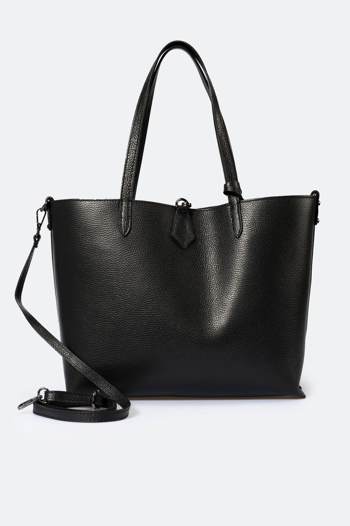 NIOBE Leather Tote Bag - Black