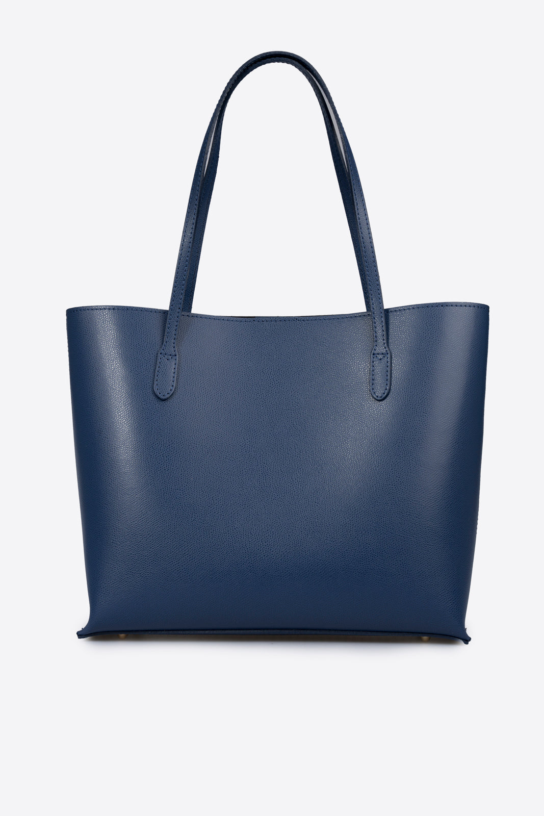 VALERIA Leather Top Handle Bag - Blue