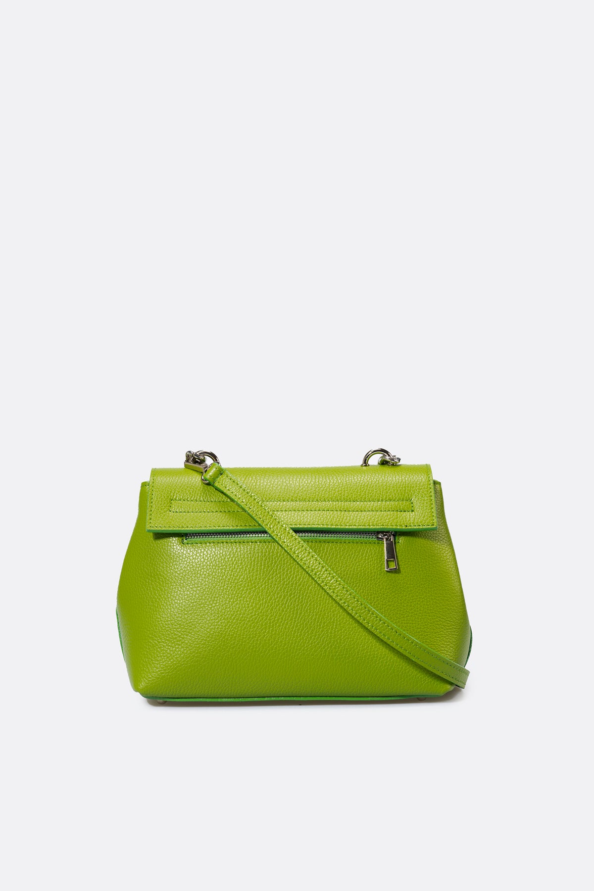 FANIA Leather Shoulder Bag - Aloe