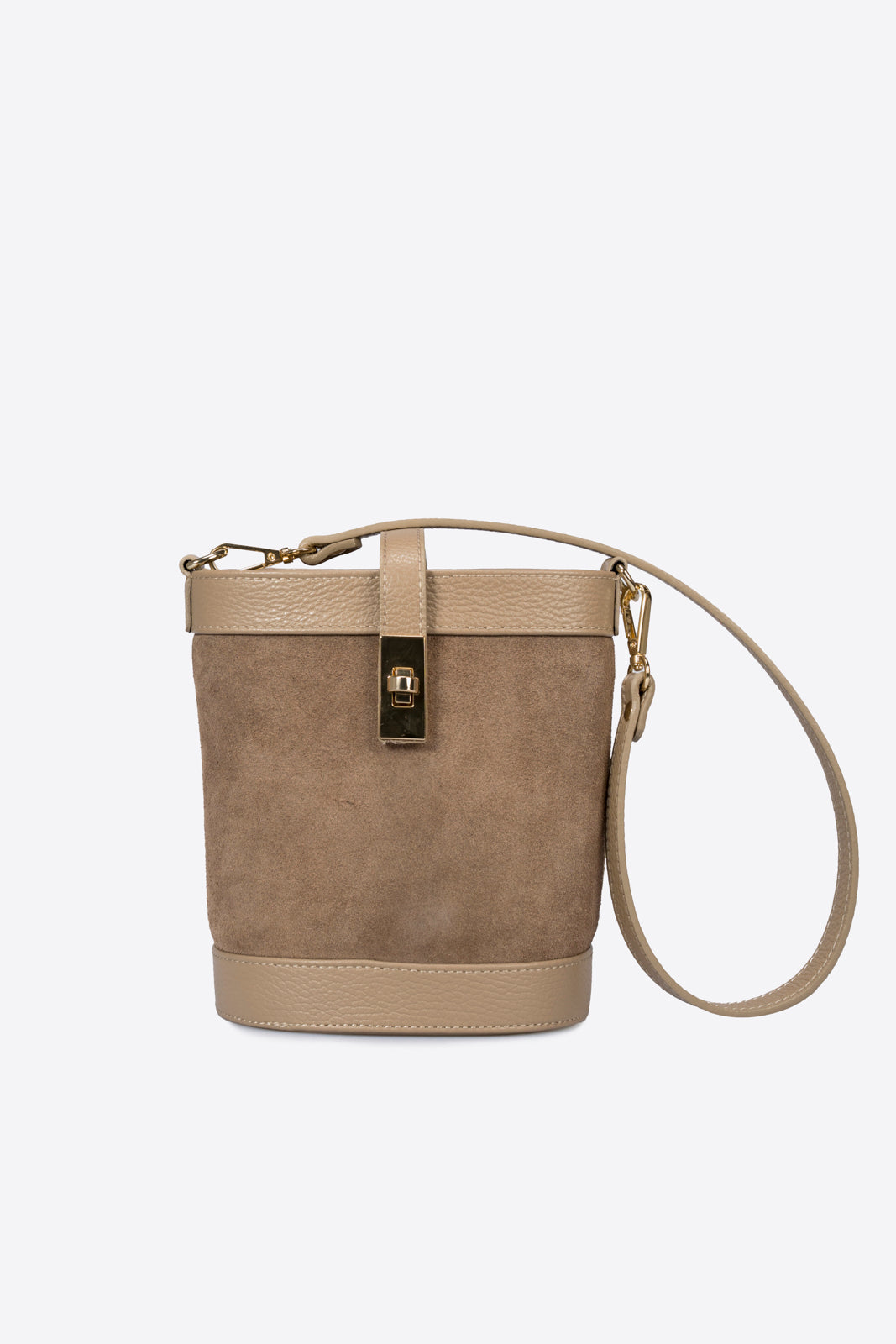 SIBILLA Leather Top Handle Bag - Taupe