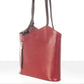 Leather Shoulder Bag 8039 - Red