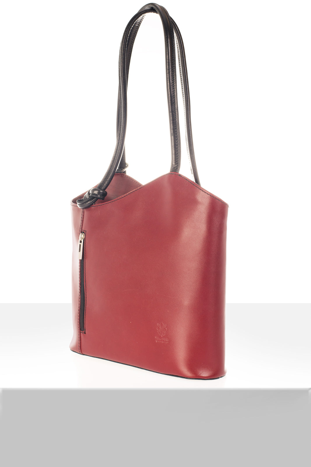 Leather Shoulder Bag 8039 - Red