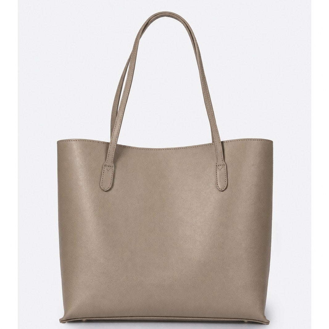 VALERIA Leather Top Handle Bag - Fango