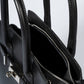 GRETA Leather Top Handle Bag - Black