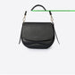 ALEXIA Leather Shoulder Bag - Black