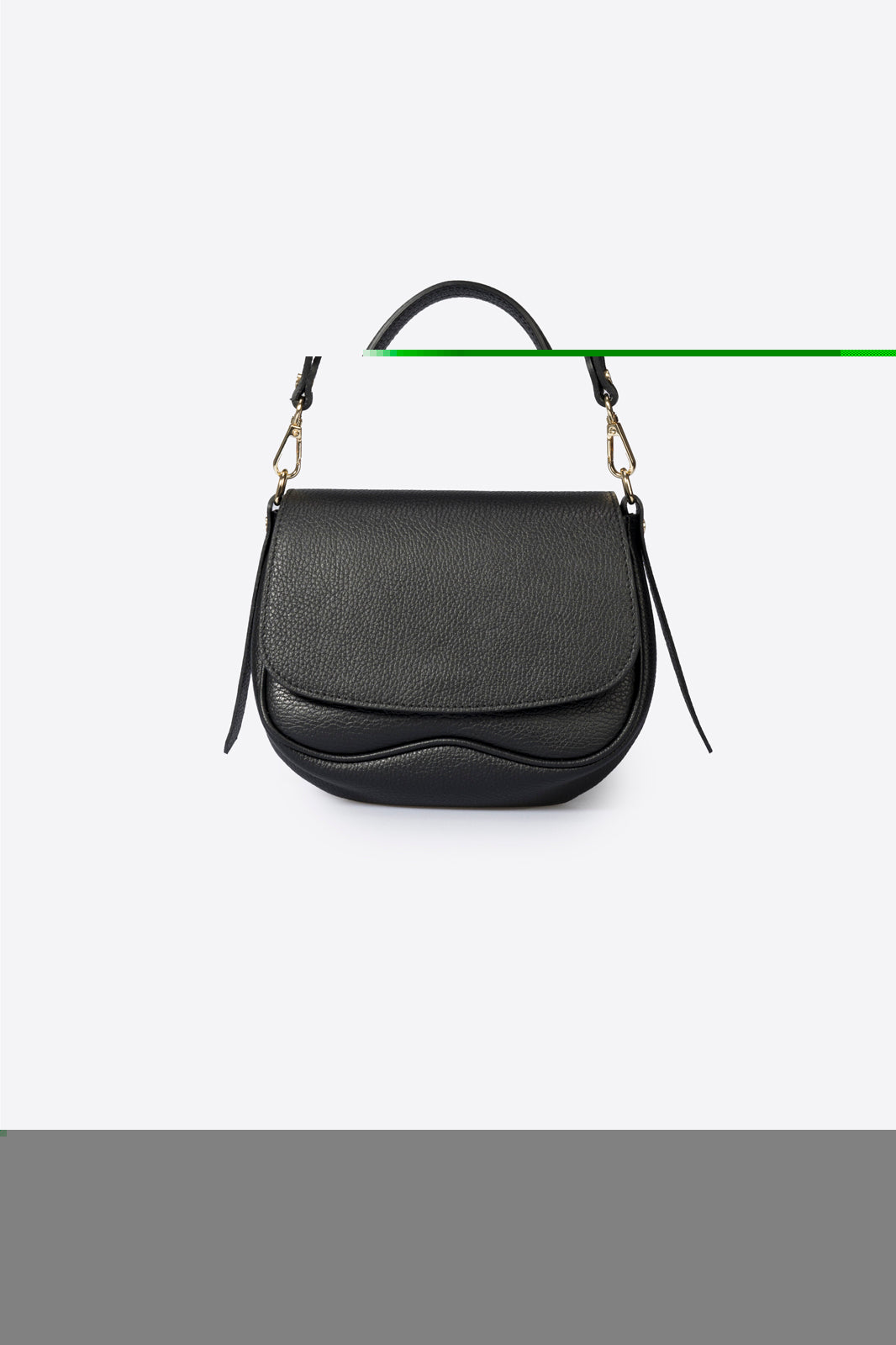 ALEXIA Leather Shoulder Bag - Black