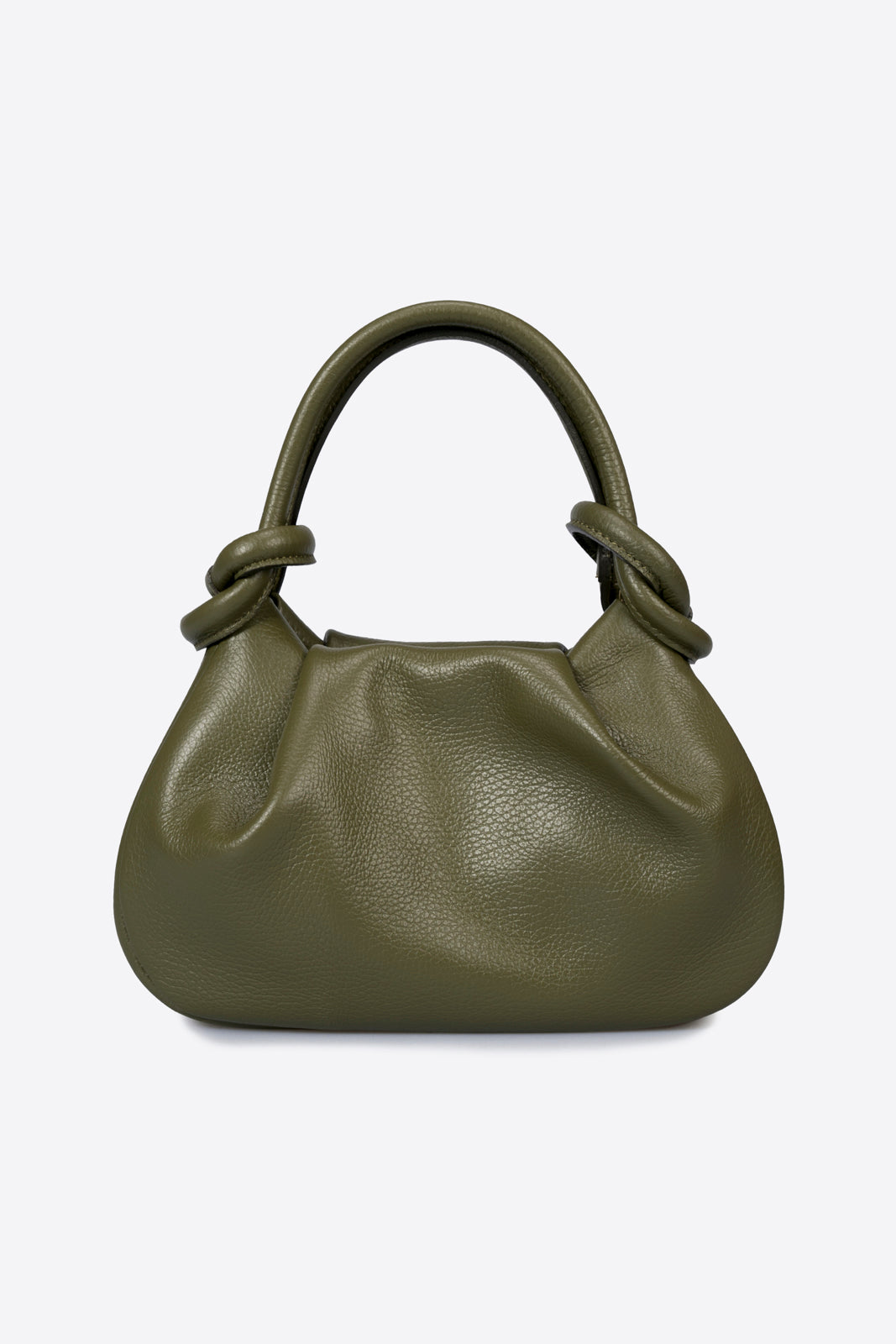 MARIBEL Leather Top Handle Bag - Verde