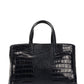 Leather Top Handle Bag 9909 - Blue