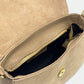 Leather Crossbody Bag 5630 - Taupe