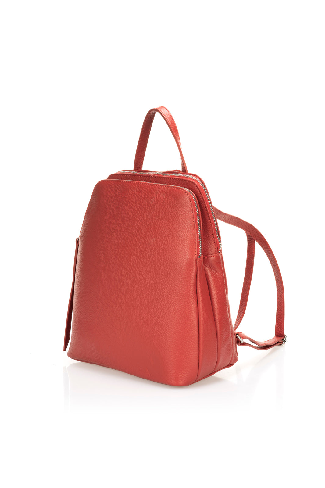 Leather Backpack 1162 - Red