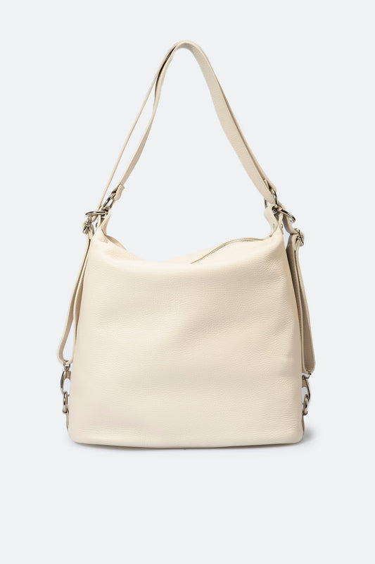 CORDELIA Leather Backpack - Taupe