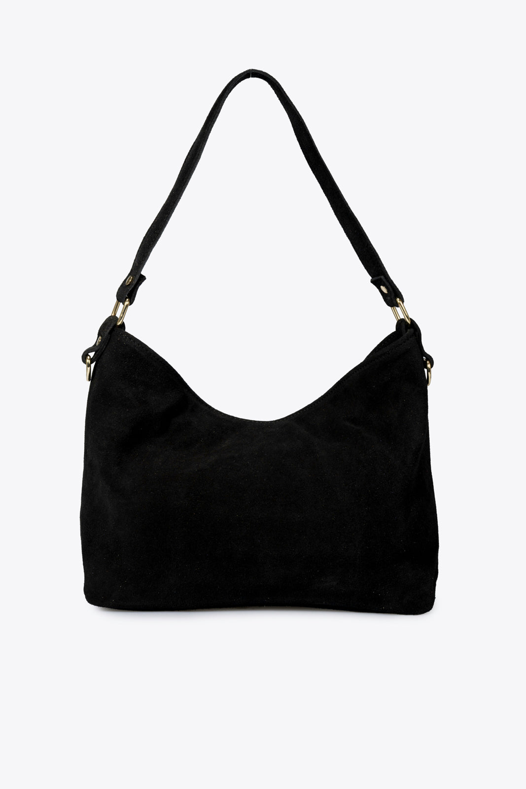 LEONIE Leather Shoulder Bag - Black