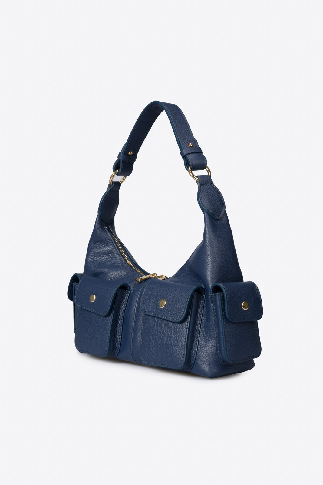LOUISE Leather Top Handle Bag - Blue
