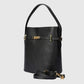 MYRTO Leather Top Handle Bag - Black
