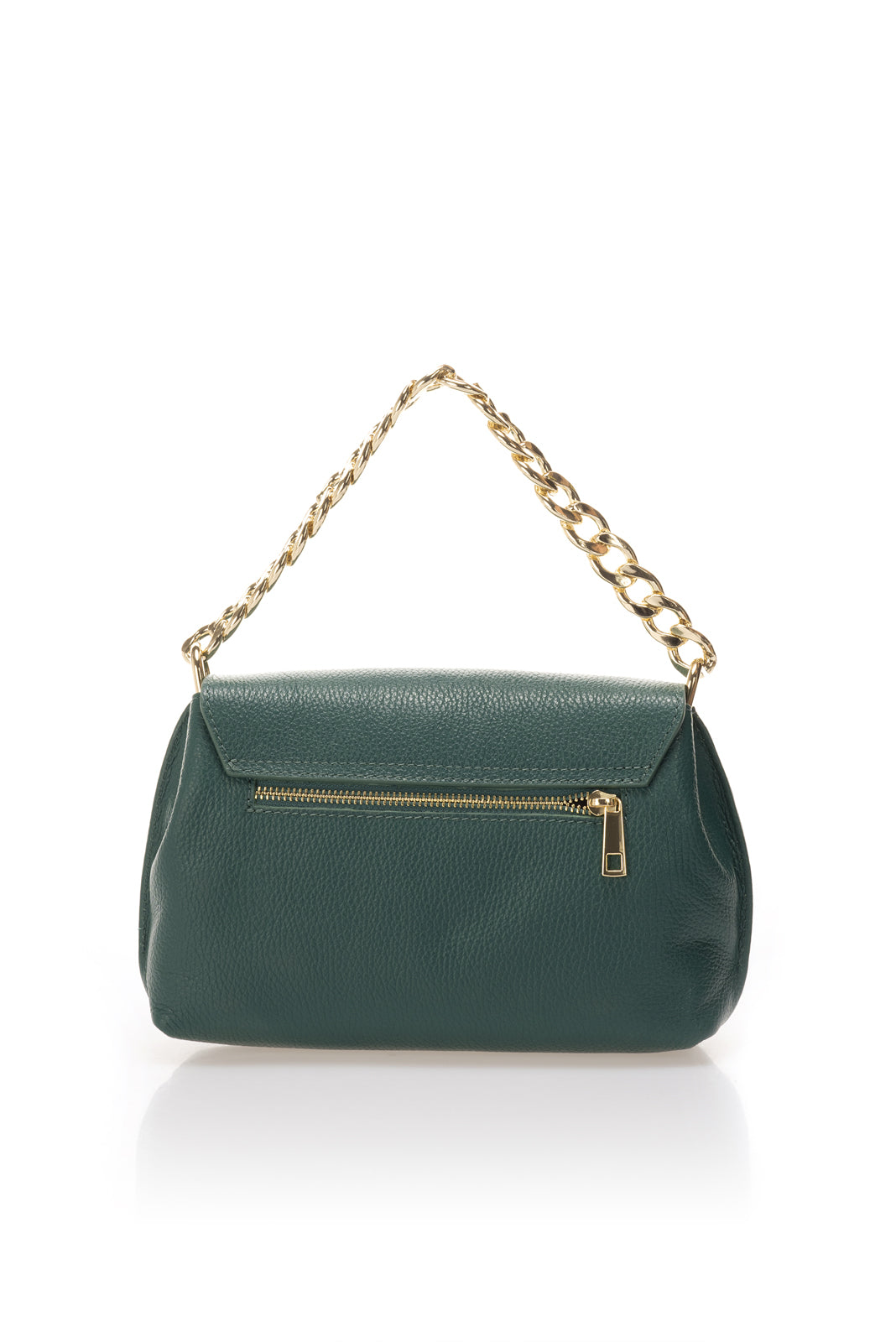 Leather Top Handle Bag 9647 - Green