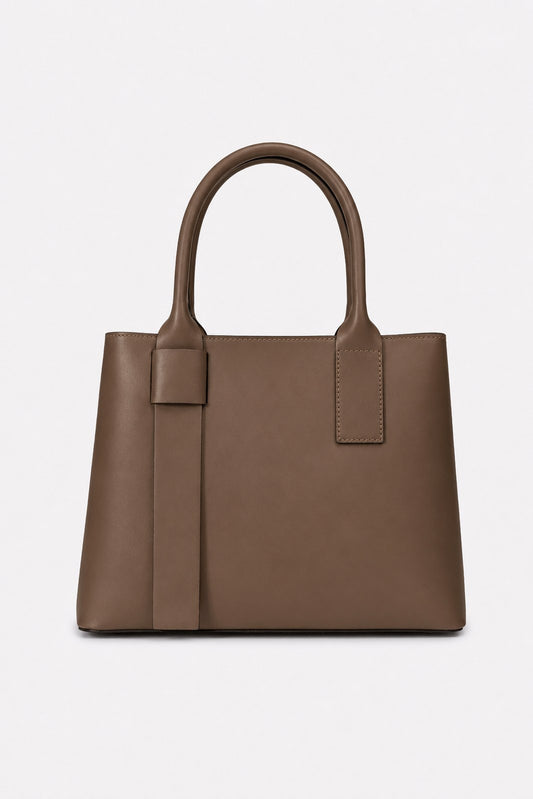 RACHELE Leather Top Handle Bag - Brown