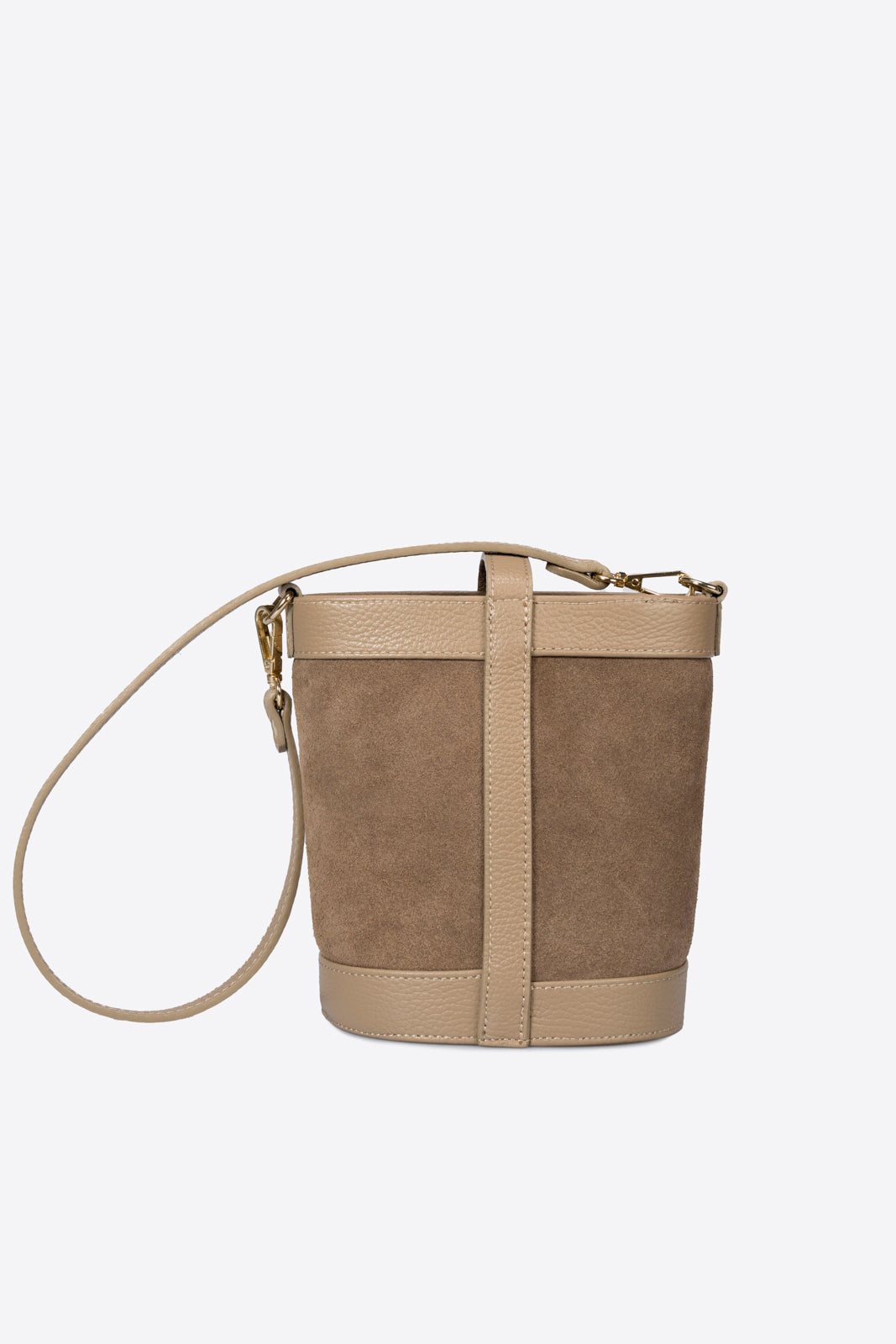 SIBILLA Leather Top Handle Bag - Taupe