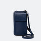 MAVIS Leather Crossbody Bag - Blue