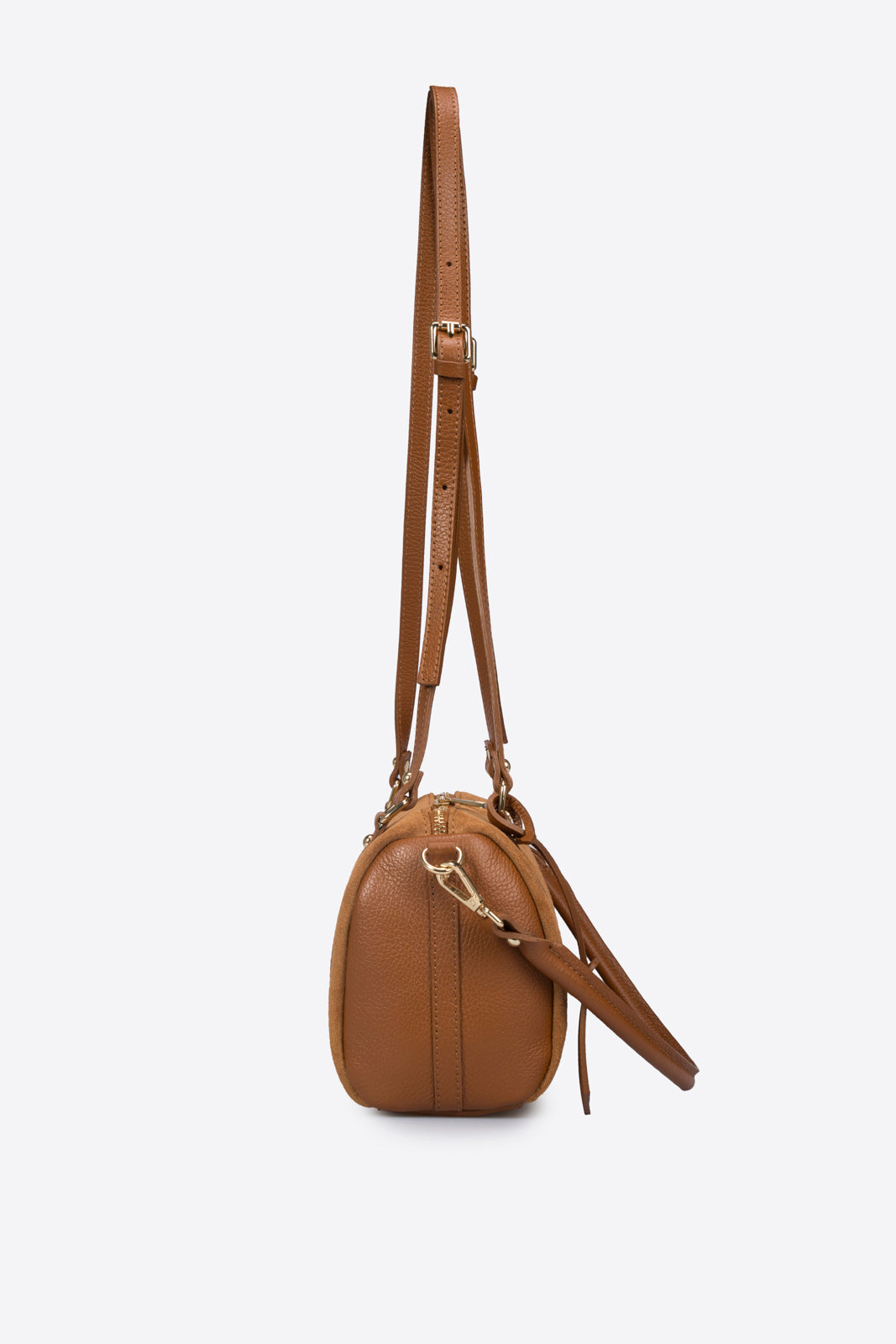 NOOR Leather Bowling Bag - Cognac