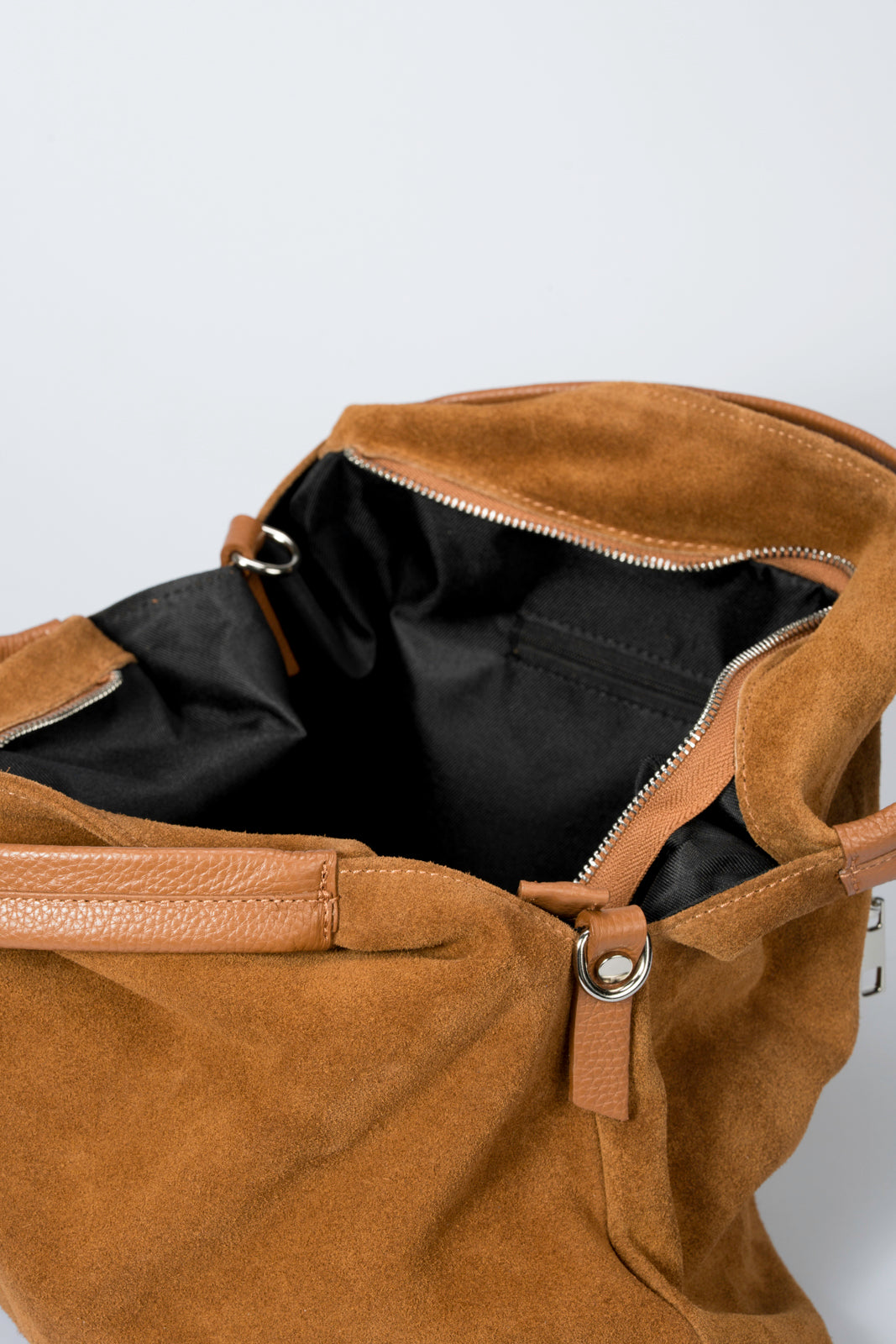 NOEMIE Leather Top Handle Bag - Cognac