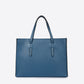 JENNA Leather Top Handle Bag - Blue