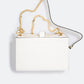 Leather Crossbody Bag 3674 - White