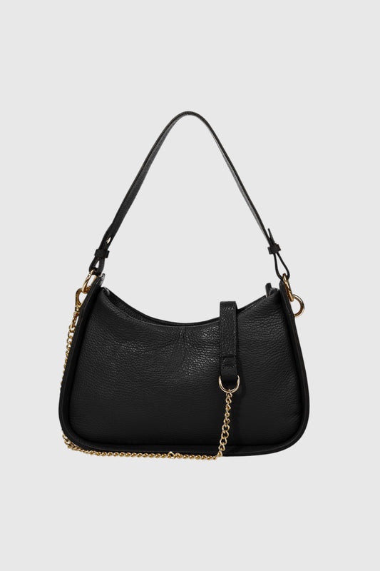 ECHO Leather Top Handle Bag - Black
